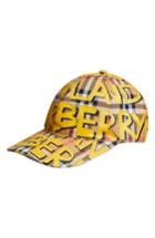 Women's Burberry Graffiti Baseball Cap - Yellow
