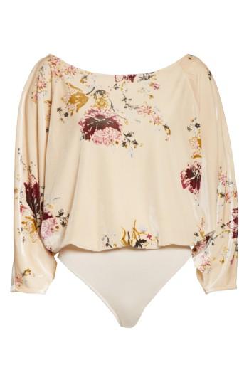 Women's Free People Babe Slouchy Velvet Bodysuit - Ivory