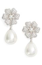 Women's Nina Imitation Pearl & Crystal Drop Earrings