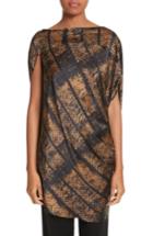 Women's Zero + Maria Cornejo Lui Dot Mesh Stretch Silk Charmeuse Tunic - Brown
