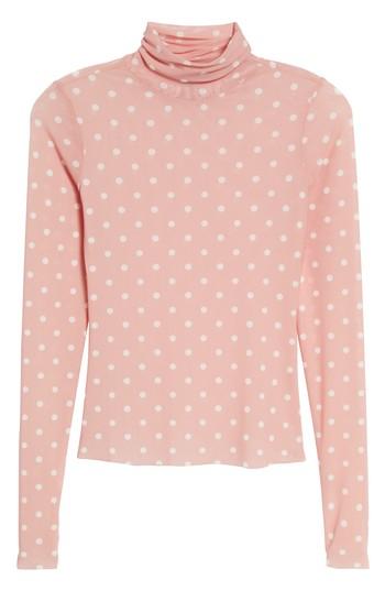 Women's Afrm Zadie Semi Sheer Turtleneck - Pink
