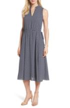 Women's Anne Klein New York Geometric Print Drawstring Midi Dress - Blue