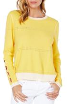 Women's Michael Stars Slit Sleeve Reversible Sweater - Yellow