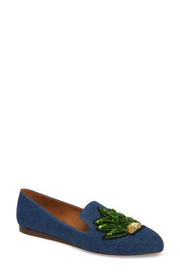 Women's Veronica Beard Griffin Pointy Toe Loafer Us / 39eu - Blue