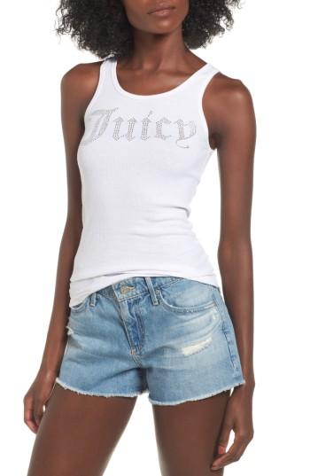 Women's Juicy Couture Juicy Gothic Embellished Tank - White