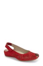 Women's Earthies 'milos' Slingback Wedge M - Red