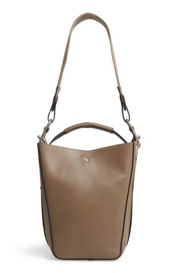 Ghurka Starlet Leather Bucket Bag - Beige