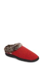 Women's Acorn Chinchilla Faux Fur Slipper - Red