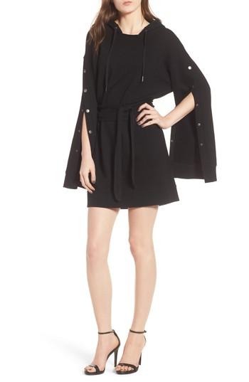 Women's Pam & Gela Hooded Sweatshirt Dress - Black