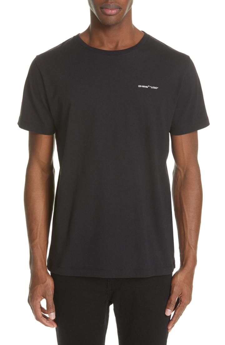 Men's Off-white Slim Fit Logo T-shirt - White
