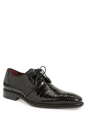 Men's Mezlan 'marini' Alligator Leather Derby .5 M - Black