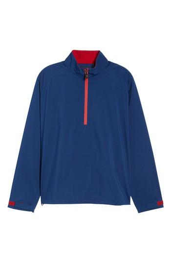 Men's Bugatchi Regular Fit Half Zip Performance Pullover - Blue