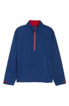 Men's Bugatchi Regular Fit Half Zip Performance Pullover - Blue