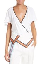 Women's Diane Von Furstenberg Flutter Sleeve Bodysuit