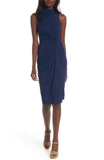 Women's Soprano Twist Front Body-con Dress - Blue