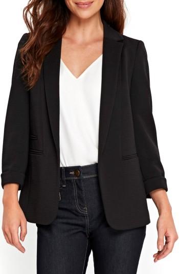 Women's Wallis Ribbed Ponte Jacket Us / 8 Uk - Black