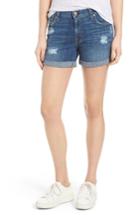 Women's 7 For All Mankind Relaxed High Rise Denim Shorts - Blue