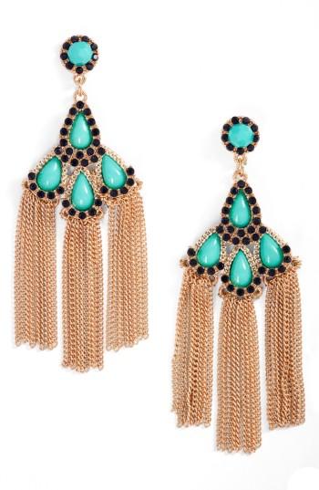 Women's Adia Kibur Chain Fringe Drop Earrings