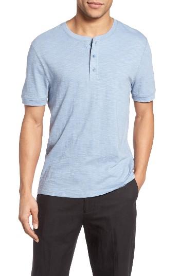 Men's Vince Slub Henley, Size - Blue