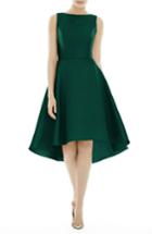 Women's Alfred Sung High/low Cocktail Dress - Green