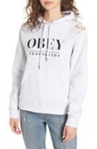 Women's Obey Lottie Embroidered Hoodie - White