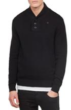 Men's G-star Raw Rc Tain Shawl Collar Sweater - Black