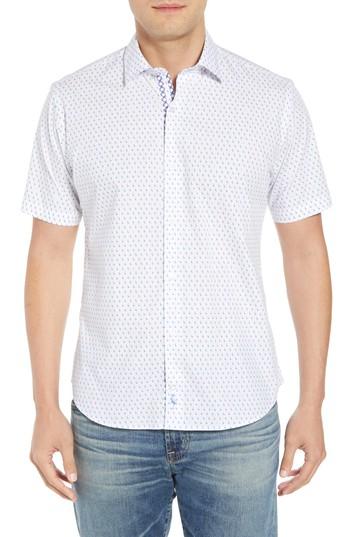 Men's Tailorbyrd Arrie Regular Fit Print Sport Shirt - Blue
