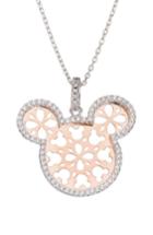 Women's Disney Mickey Mouse Crystal Two-tone Pendant Necklace