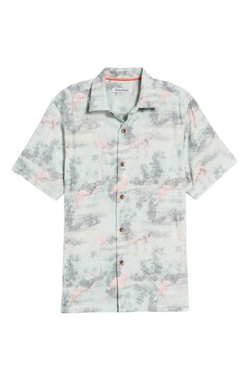 Men's Tommy Bahama Flamingo Fade Camp Shirt