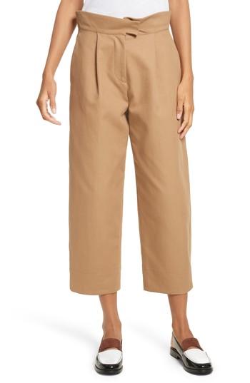 Women's Carven Cotton Crop Pants Us / 34 Fr - Beige