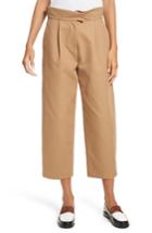 Women's Carven Cotton Crop Pants Us / 34 Fr - Beige