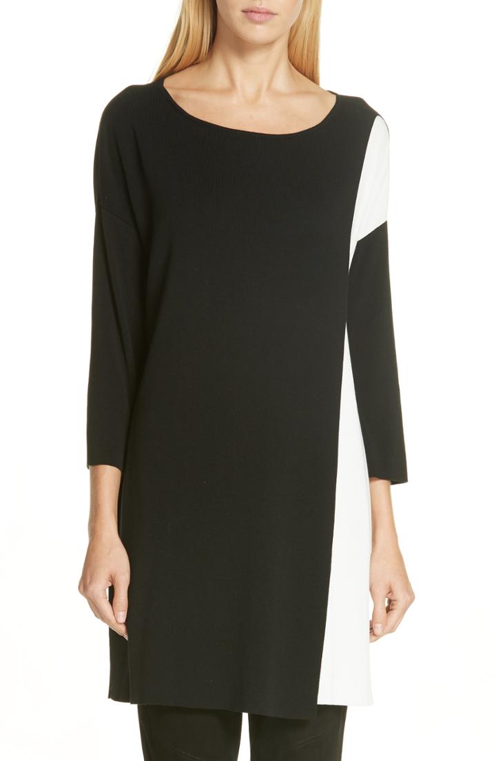 Women's Eileen Fisher Colorblock Tencel Lyocell Sweater Dress