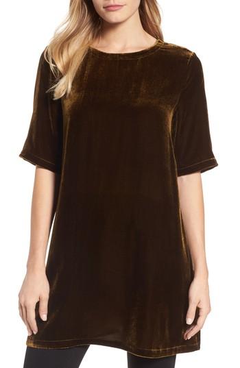 Women's Eileen Fisher Velvet Tunic - Green