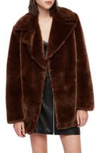 Women's Allsaints Amice Faux Fur Jacket - Brown