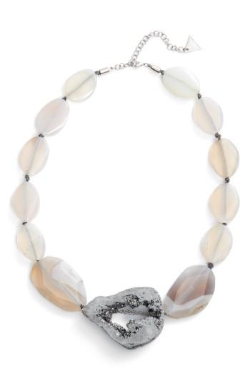 Women's Serefina Agate & Drusy Statement Necklace