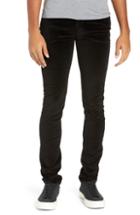 Men's Monfrere Greyson Velvet Skinny Fit Jeans - Black