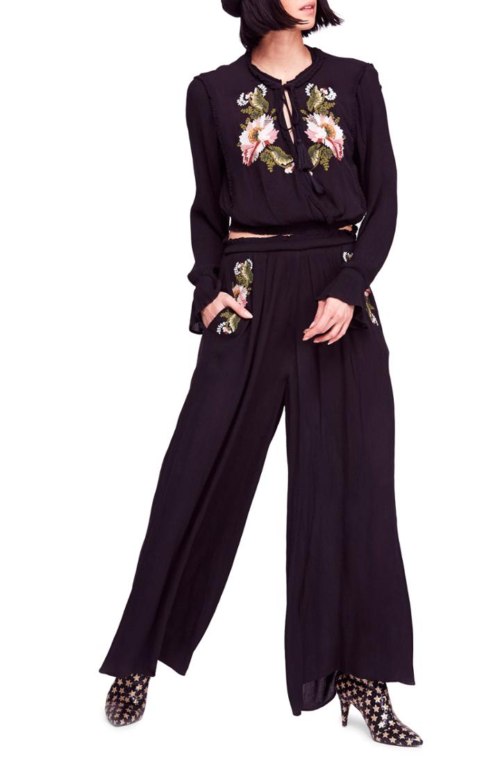 Women's Free People Wonderland Top & Pants - Black