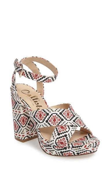 Women's Callisto Windye Platform Ankle Strap Sandal M - Brown