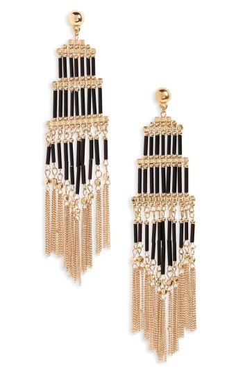Women's Natasha Beaded Fringe Drop Earrings