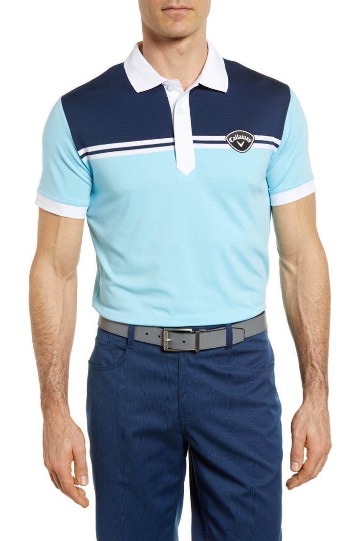 Men's Callaway X Slim Fit Colorblock Polo, Size - Blue