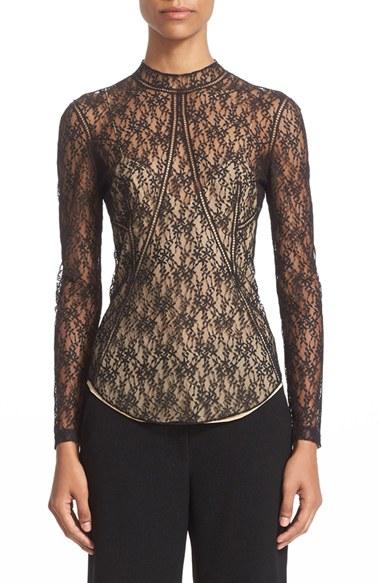 Women's Alexander Wang Floral Lace Top - Black