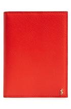 Serapian Milano Evolution Leather Passport Case - Red