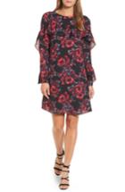 Women's Halogen Ruffle Shift Dress - Black