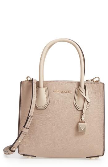 Michael Michael Kors Medium Mercer Pebbled Leather Tote - Brown