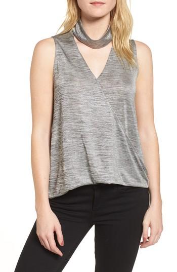 Women's Trouve Choker Tank, Size - Grey