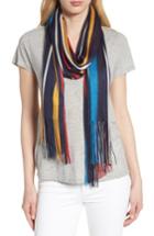 Women's Echo Cabana Stripe Silk Scarf, Size - Blue