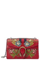 Gucci Dionysus Embroidered Leather Shoulder Bag - None