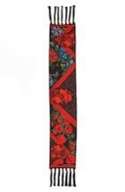 Women's Alexander Mcqueen Floral Silk Scarf, Size - Black