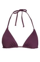 Women's Becca Color Code Triangle Bikini Top, Size D - Burgundy