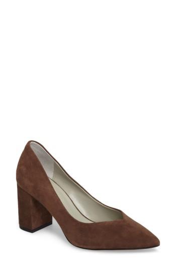 Women's 1.state Saffy Block Heel Pump .5 M - Brown